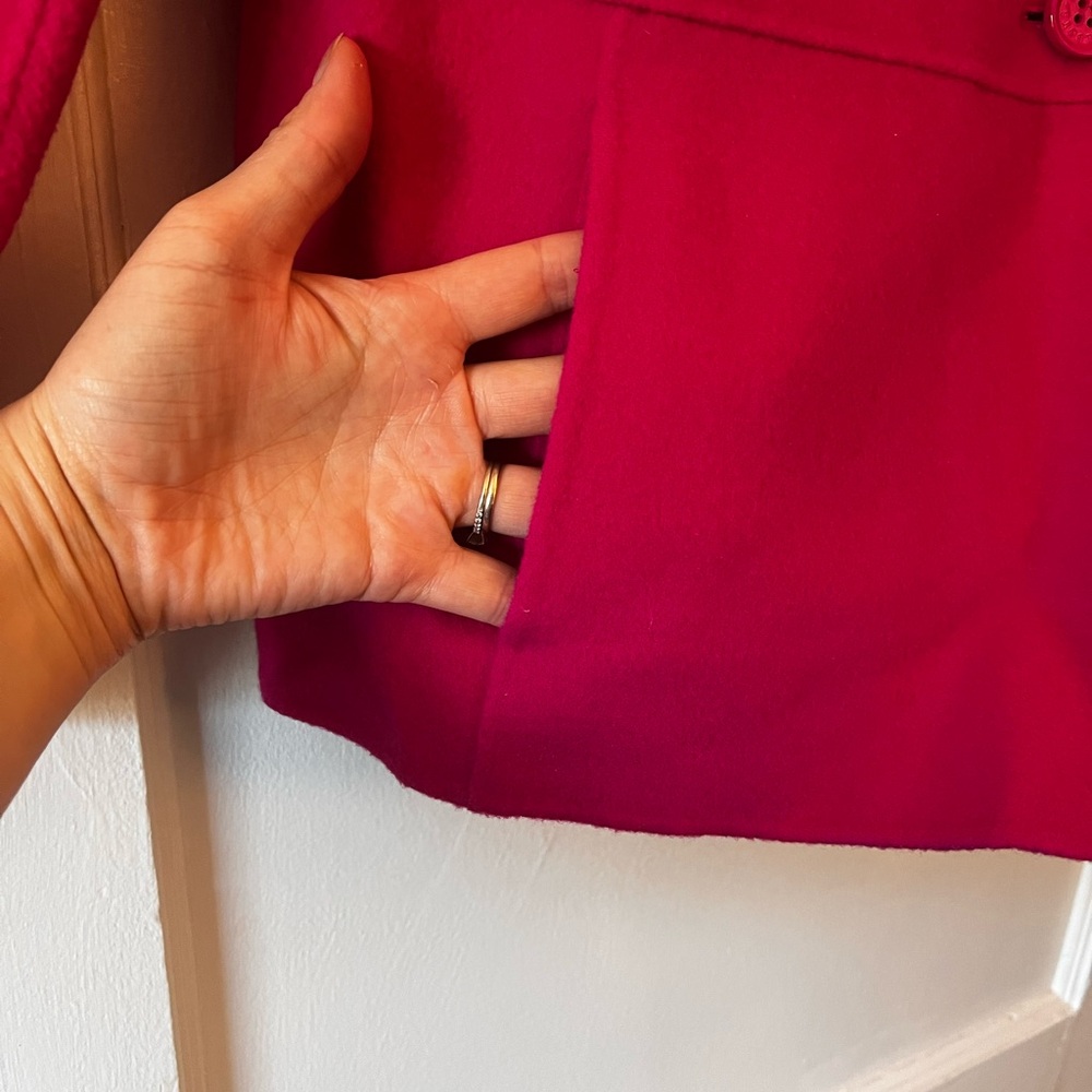 Talbots Pink Ruffle collar Blazer - Picture 7 of 8